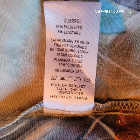 Milk & Honey Cropped Top & Short Set Hawaiian Print Green Foliage Size S NWT - Picture 8 of 10